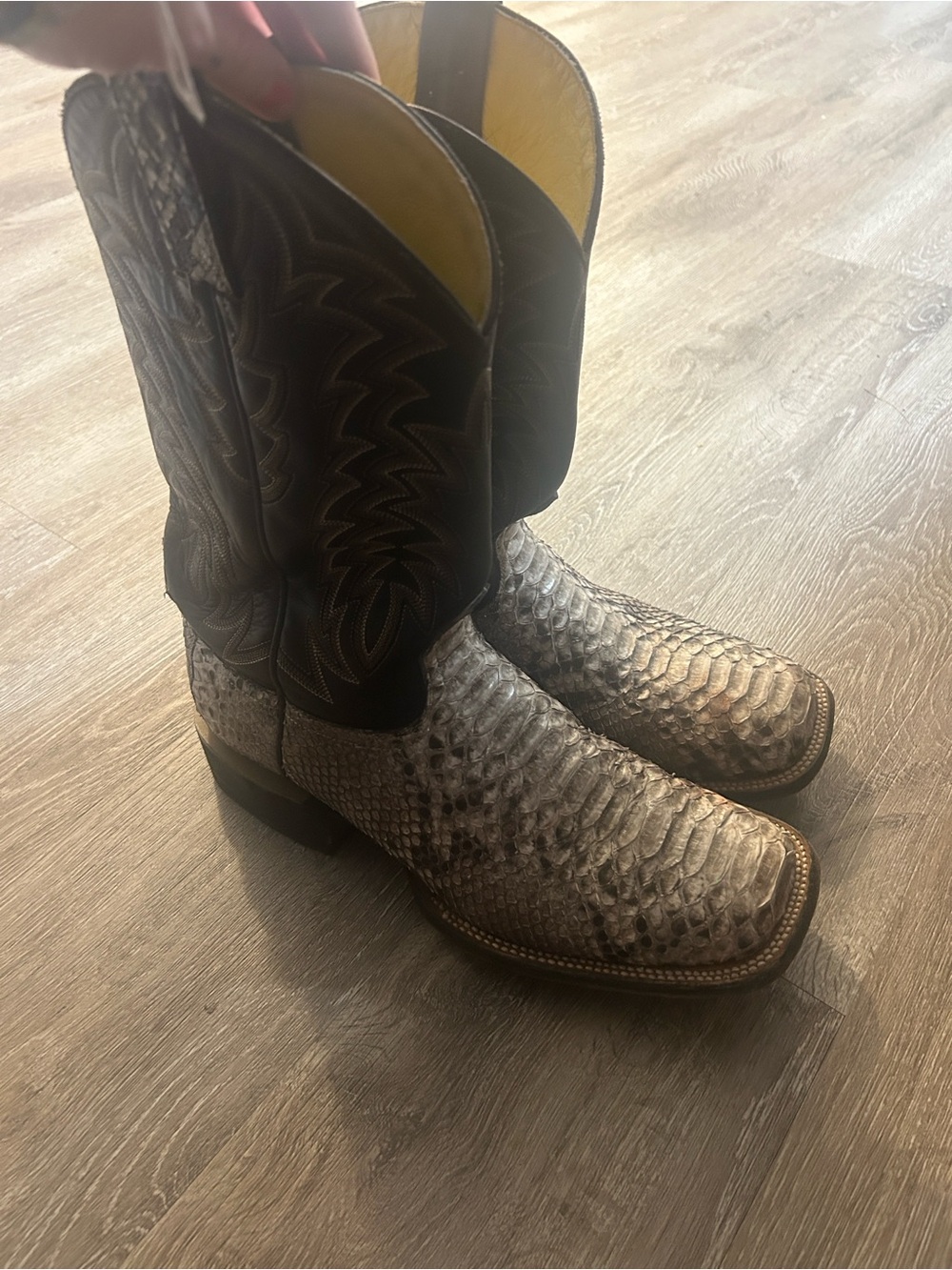 Men's Snakeskin Western Boots